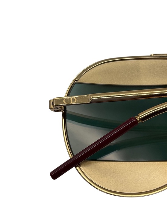CHRISTIAN DIOR GOLD / SILVER DIOR SPLIT 1 METAL FRAME AVIATOR SUNGLASSES